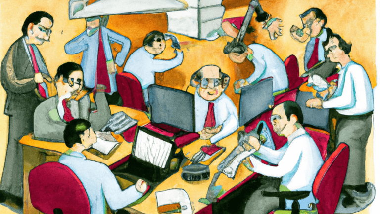 DALL·E 2023-01-13 12.59.28 – office workers strategy like Guttuso