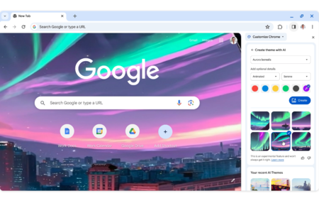 Ia arrière-plans Chrome