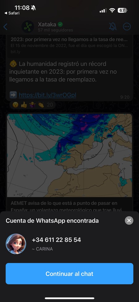 Ouvrir dans WhatsApp