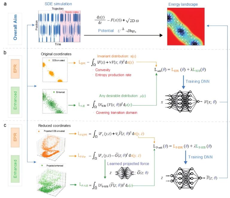 EPR-Net pour construire les paysages potentiels de systèmes complexes hors équilibre
