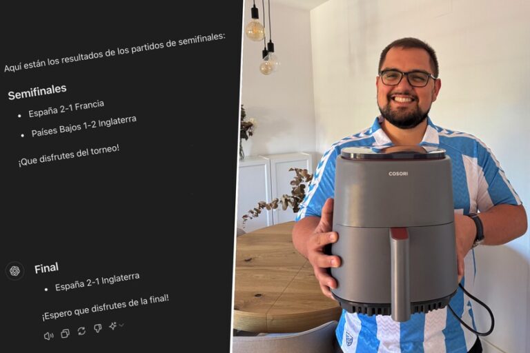  ChatGPT m'a dit il y a un mois que l'Espagne battrait l'Angleterre 2-1 en finale de la Coupe d'Europe.  Je l'ai écouté et j'ai gagné un airfryer

