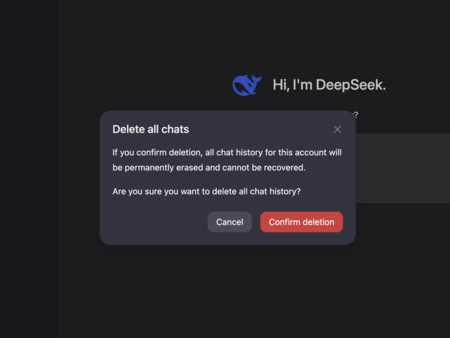 Supprimer les chats de dépseek