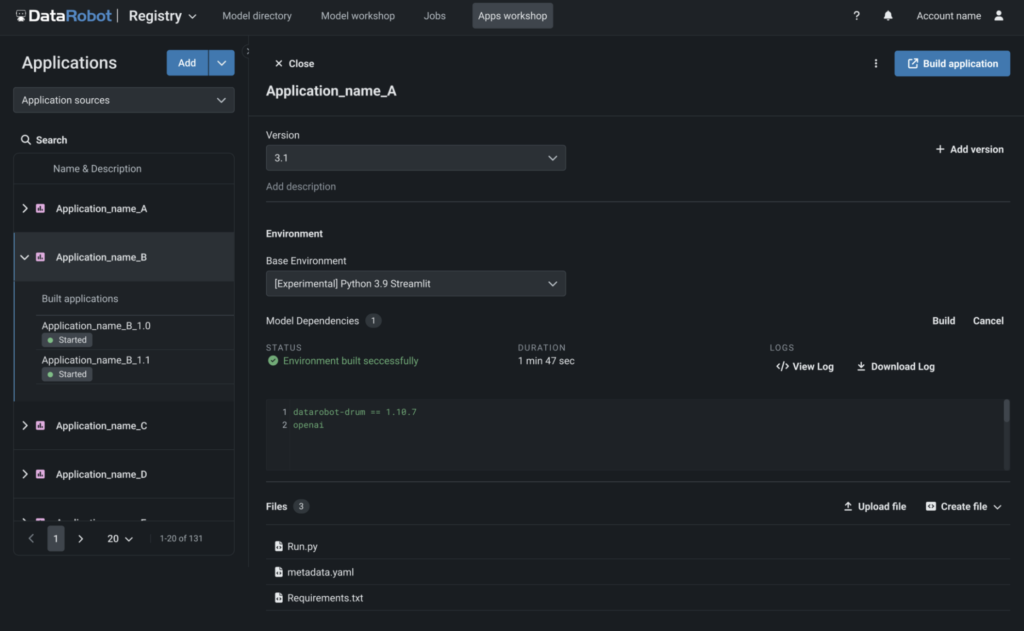 Atelier d'application AI