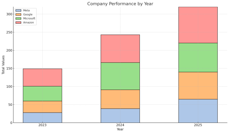 En 2025, les dépenses de l'AI delle Big Tech attendaient sur plus de 300 milliards de dollars
