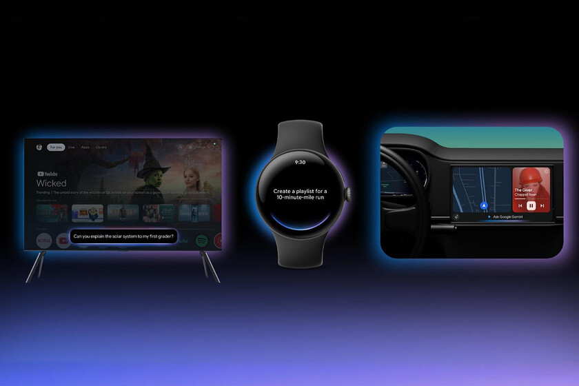 La conquête de Gemini a commencé dans les mobiles Android. Maintenant, vous inonderez votre téléviseur, votre montre ou même votre voiture