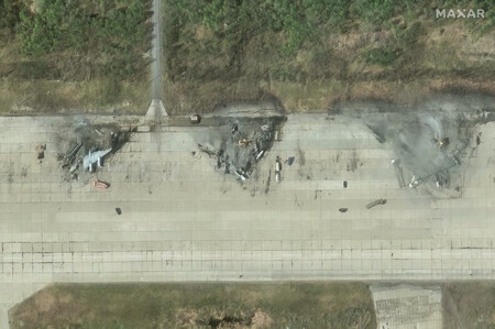 Olenya, vue après l'attaque du drone, en images du 4 juin.