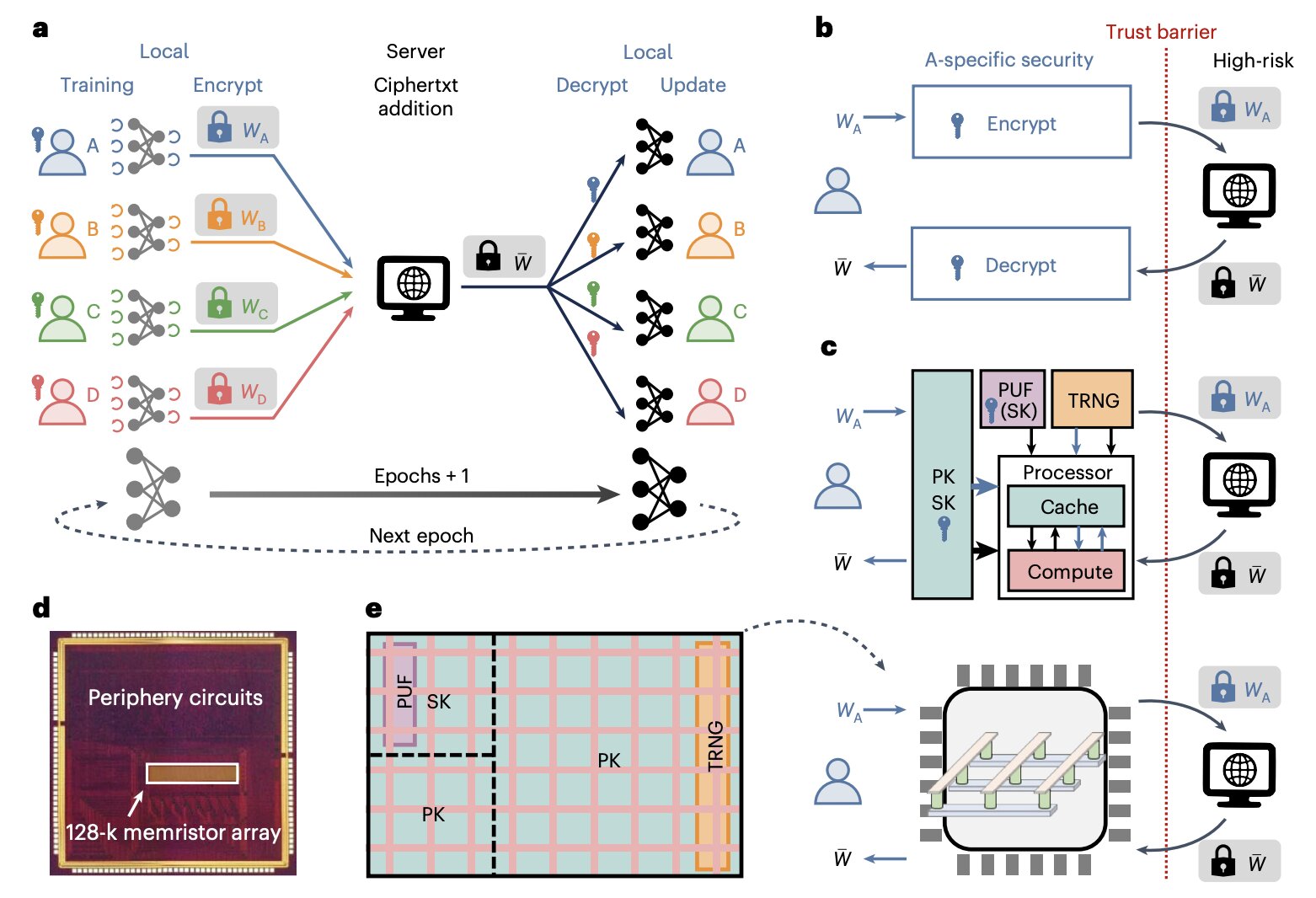La puce de calcul en mémoire est prometteuse pour une efficacité et une confidentialité améliorées dans les systèmes d'apprentissage fédérés
