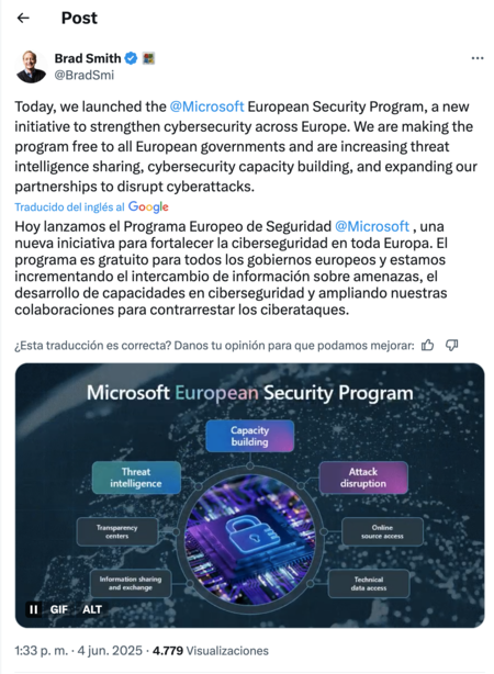 Ok le président Microsoft Tuit