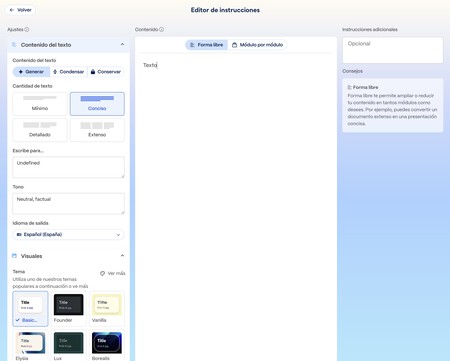 Instructions Texte du texte