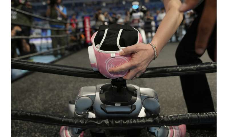 Les photos des jeux de robot humanoïde mondial de Pékin montrent comment une touche humaine est encore nécessaire