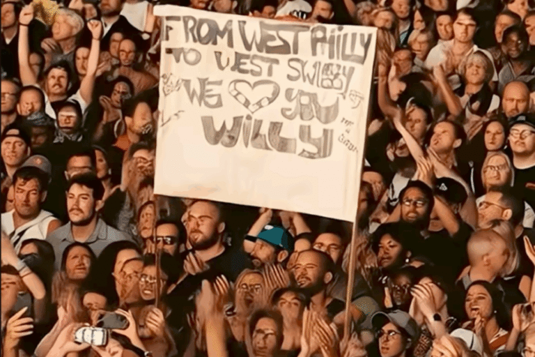 Le dernier concert de Will Smith a entraîné un énorme succès public. Public fait avec IA
