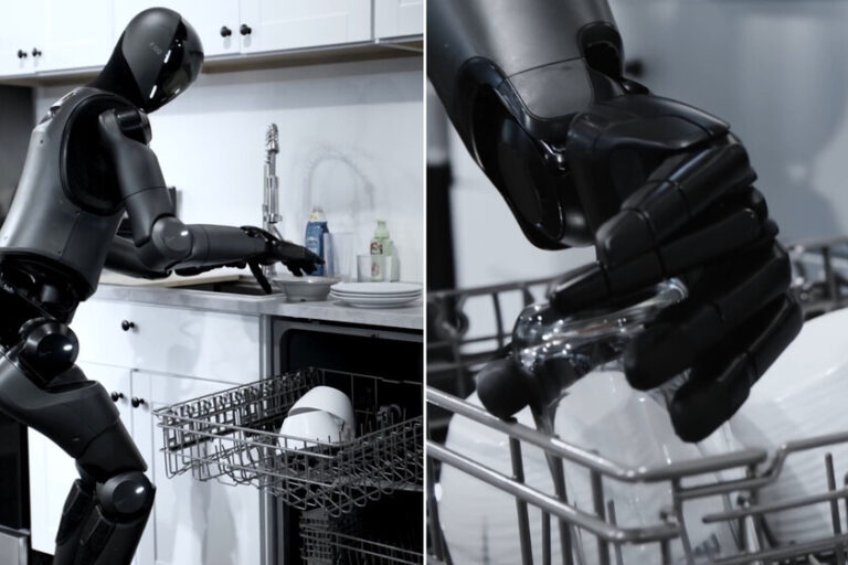 Le robot domestique avec lequel beaucoup rêve sont déjà réels. Le chiffre F.02 vient d'apprendre à charger un lave-vaisselle
