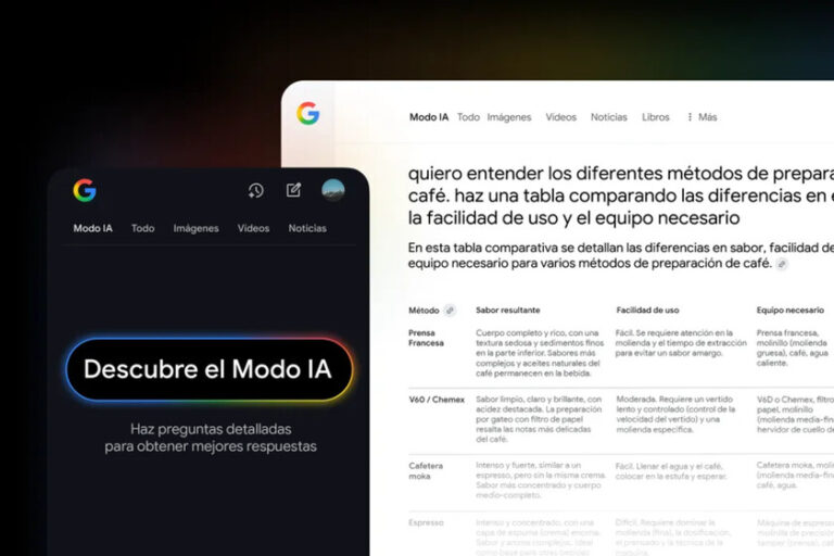 Google lance son mode IA en Espagne et avec lui, une nouvelle façon de rechercher sur le web : voici comment l'activer
