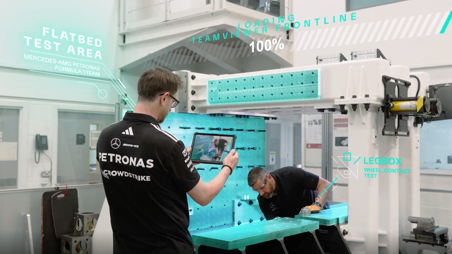 Réalité augmentée Mercedes Amg Petronas 