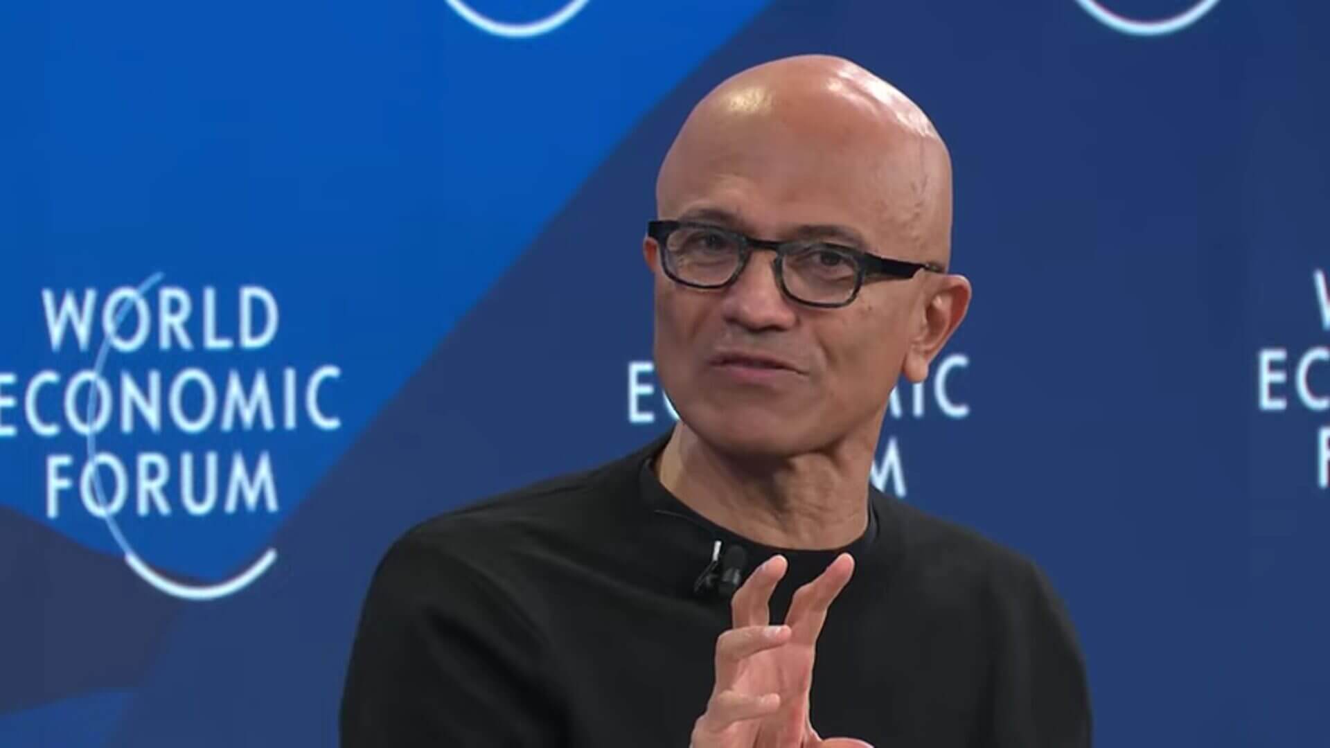 souveraineté technologique Nadella WEF