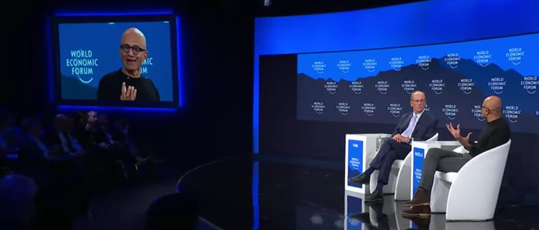 souveraineté technologique Nadella WEF