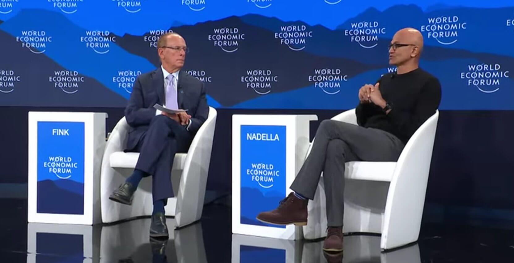 souveraineté technologique Nadella WEF