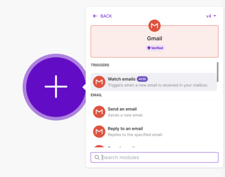 Choisissez Gmail