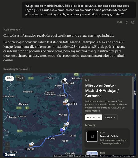 Itinéraires en voiture