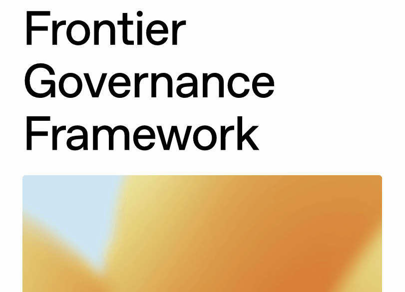 OpenAI frontier governance framework