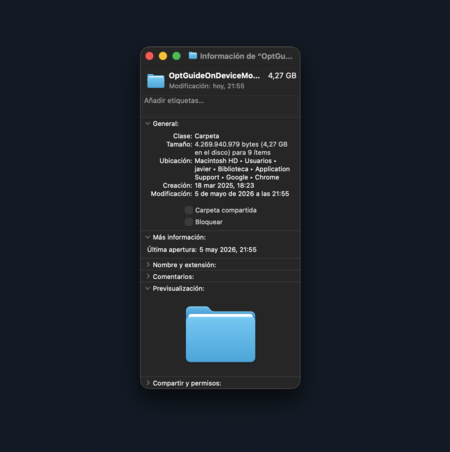 Modèle d'IA de Google Chrome