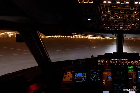 Atterrissage d'un avion Airbus